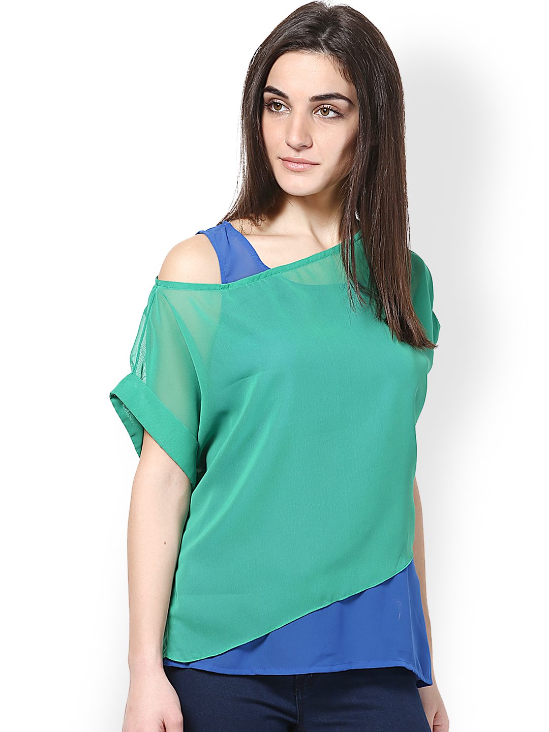 AJh,one sided off shoulder t shirt 