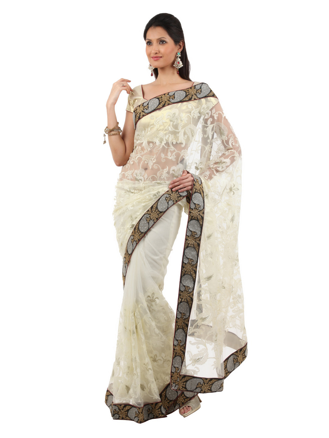 White Sari Dress