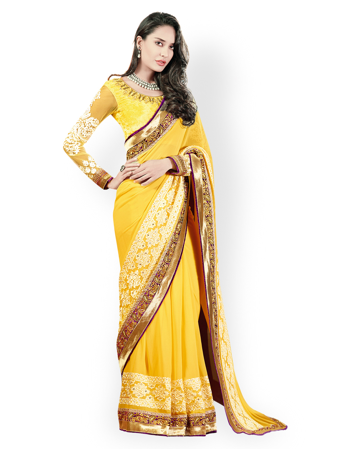 myntra sarees party wear