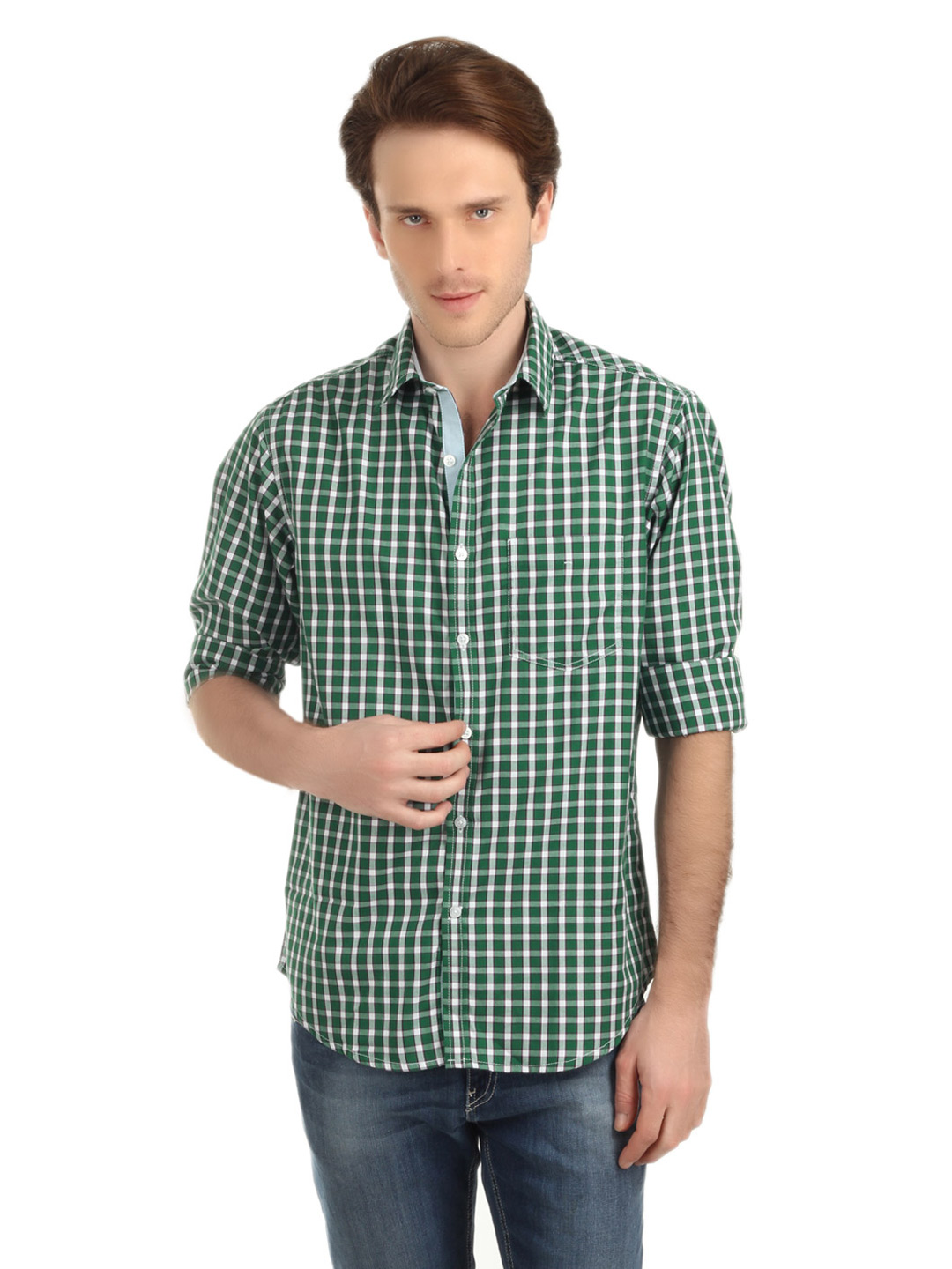  - Wills-Lifestyle-Men-Green-Sport-Shirt_9b72feed747308f6727018b15a6adf1c_images_1080_1440_mini