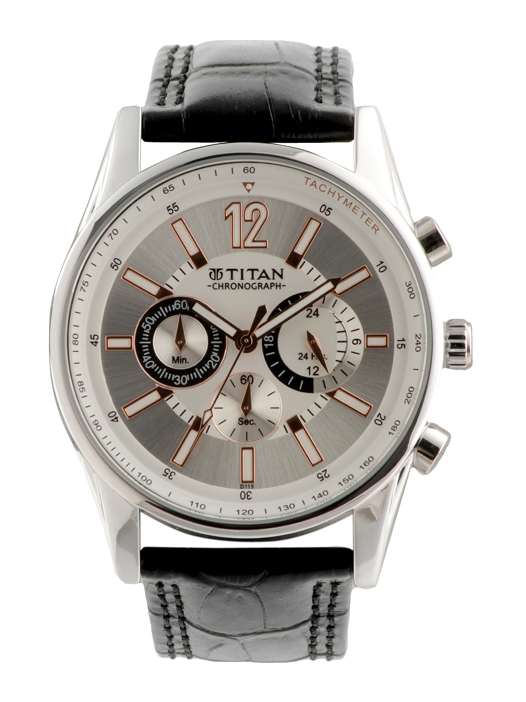 TITAN Men Chronograph Leather Watch 1489KL01 - Watches/Accessories for